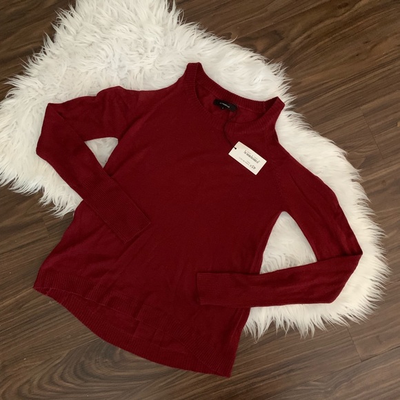 Olivaceous Tops - Olivaceous Cold Shoulder Sweater    Large